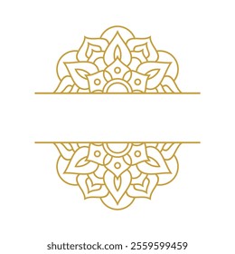 Mandala Frame Gold Vector Design Collection