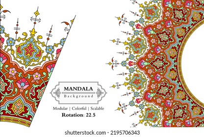 Mandala frame persian arabic turkish islamic hindi indian tibetan traditional colorful vector modular pattern texture vintage ornate retro elegant ornamental borders and frames floral ornaments tazhib