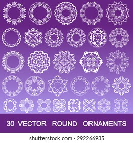 Mandala frames collection. Round Ornament Pattern. Vintage decorative elements. Islam Arabic Indian motifs