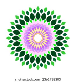 mandala full color vector logo 