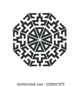 mandala geometric circle pattern  celtic maze ornament. tribal tattoo