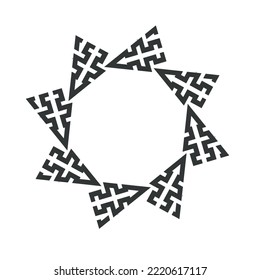 mandala geometric circle pattern  celtic maze ornament. tribal tattoo
