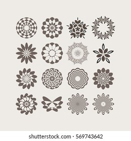 Mandala. Geometric circular ornament set. Round Ornament Pattern. Vintage decorative elements. Ethnic, Indian, Islamic, Asian, ottoman, Arabic motifs. Vector illustration.
