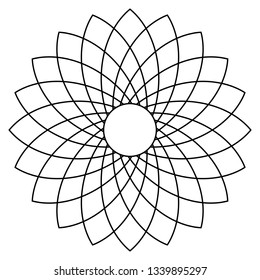 Mandala Geometric Circular Shape Spiral Illustration Symbol