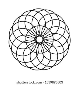 Mandala Geometric Circular Shape Spiral Illustration Symbol