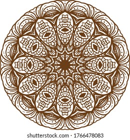 A mandala is a geometric configuration of symbols.