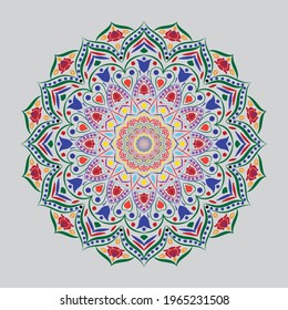 Mandala is a geometric design that holds a great deal of symbolism in Hindu and Buddhist cultures.