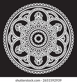 A mandala is a geometric design that symbolizes the universe, balance, and harmony. Often used in spiritual and meditative practices, each mandala tells a unique story through its intricate patterns