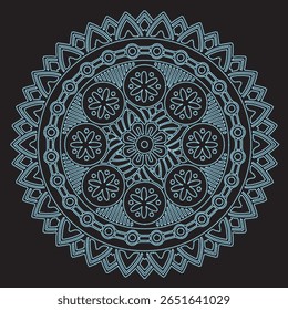 A mandala is a geometric design that symbolizes the universe, balance, and harmony. Often used in spiritual and meditative practices, each mandala tells a unique story through its intricate patterns