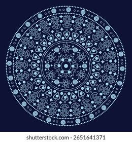 A mandala is a geometric design that symbolizes the universe, balance, and harmony. Often used in spiritual and meditative practices, each mandala tells a unique story through its intricate patterns