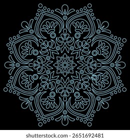 A mandala is a geometric design that symbolizes the universe, balance, and harmony. Often used in spiritual and meditative practices, each mandala tells a unique story through its intricate patterns