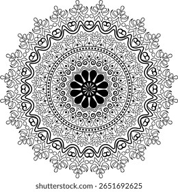 A mandala is a geometric design that symbolizes the universe, balance, and harmony. Often used in spiritual and meditative practices, each mandala tells a unique story through its intricate patterns