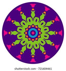 Mandala geometric floral ornament,decorative round pattern. Tribal ethnic arabic, indian, turkish decor