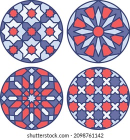 Arte de líneas de patrones geométricos de Mandala