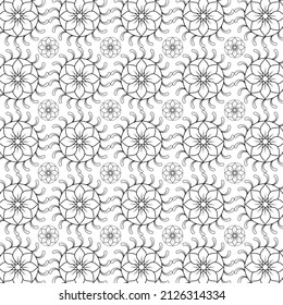 Mandala geometric pattern. Seamless vector background. Gray and white texture vector in illustration
