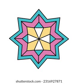 Ilustración del vector del símbolo geométrico de Mandala
