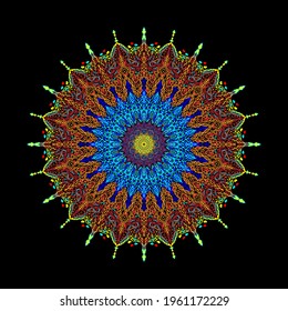 Mandala geometry. Fractal other space.