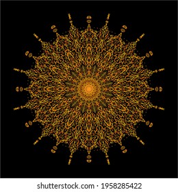 Mandala. Geometry. Fractal outer space.