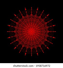 Mandala. Geometry. Fractal of оuter space.