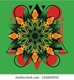 mandala geometry. suitable for apparel, logos, art, frames, etc.