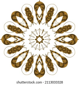 Mandala Gold background abstract vector element decoration decorative. This is an Mandala Gold  Gradation that we created ourselves, and this icon we market to you, you can use for commercial