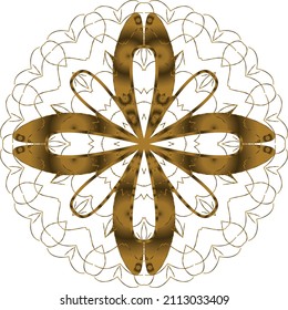 Mandala Gold background abstract vector element decoration decorative. This is an Mandala Gold  Gradation that we created ourselves, and this icon we market to you, you can use for commercial