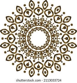 Mandala Gold background abstract vector element decoration decorative. This is an Mandala Gold  Gradation that we created ourselves, and this icon we market to you, you can use for commercial