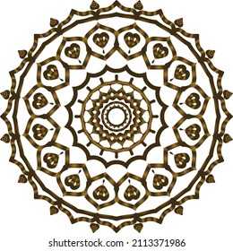 Decoración de elementos vectoriales abstractos de fondo Mandala Gold. Esta es una Gradación de Oro de Mandala que nos creamos, y este icono que comercializamos para usted, que puede usar para comerciales
