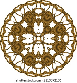 Mandala Gold background abstract vector element decoration decorative. This is an Mandala Gold  Gradation that we created ourselves, and this icon we market to you, you can use for commercial