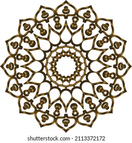 Mandala Gold background abstract vector element decoration decorative. This is an Mandala Gold  Gradation that we created ourselves, and this icon we market to you, you can use for commercial
