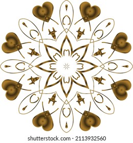Mandala Gold background abstract vector element decoration decorative. This is an Mandala Gold  Gradation that we created ourselves, and this icon we market to you, you can use for commercial