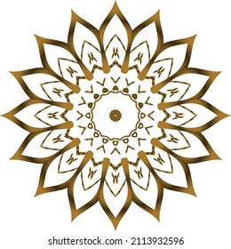 Mandala Gold background abstract vector element decoration decorative. This is an Mandala Gold  Gradation that we created ourselves, and this icon we market to you, you can use for commercial