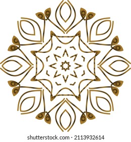 Mandala Gold background abstract vector element decoration decorative. This is an Mandala Gold  Gradation that we created ourselves, and this icon we market to you, you can use for commercial