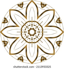Mandala Gold background abstract vector element decoration decorative. This is an Mandala Gold  Gradation that we created ourselves, and this icon we market to you, you can use for commercial