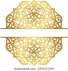 Mandala with gold color gradations