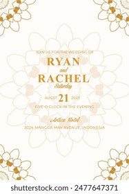Mandala. Gold decorative element. Picture for coloring. Abstract circular ornament with stylized leaves