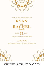 Mandala. Gold decorative element. Picture for coloring. Abstract circular ornament with stylized leaves