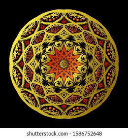 Mandala gold illustration vector element
