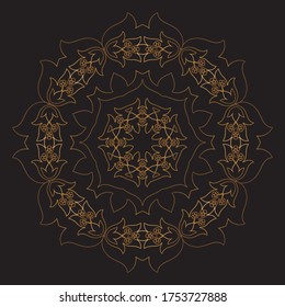 Mandala Gold Premium Vector Art