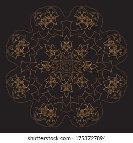 Mandala Gold Premium Vector Art