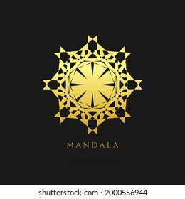 mandala gold vector logo, abstract logo design