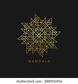 mandala gold vector logo, abstract logo design