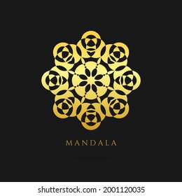 mandala gold vector logo, abstract logo design