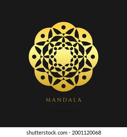 mandala gold vector logo, abstract logo design