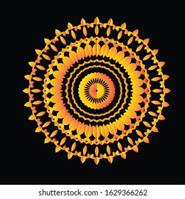 Mandala Graphic design for art, illustration,Henna, Mehndi, tattoo, decoration. Decorative ornament in ethnic oriental style. Coloring book page and any other kind of design