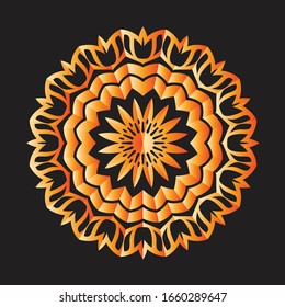 Mandala Graphic design for art, illustration,Henna, Mehndi, tattoo, decoration. Decorative ornament in ethnic oriental style. Coloring book page and any other kind of design