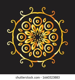 Mandala Graphic design for art, illustration,Henna, Mehndi, tattoo, decoration. Decorative ornament in ethnic oriental style. Coloring book page and any other kind of design