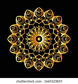 Mandala Graphic design for art, illustration,Henna, Mehndi, tattoo, decoration. Decorative ornament in ethnic oriental style. Coloring book page and any other kind of design