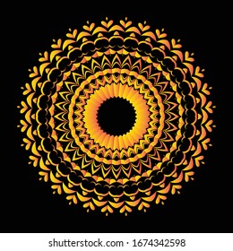 Mandala Graphic design for art, illustration,Henna, Mehndi, tattoo, decoration. Decorative ornament in ethnic oriental style. Coloring book page and any other kind of design