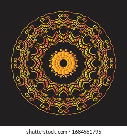 Mandala Graphic design for art, illustration,Henna, Mehndi, tattoo, decoration. Decorative ornament in ethnic oriental style. Coloring book page and any other kind of design
